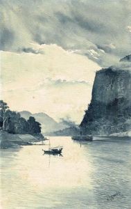 Gorge On River Irawaddy North Of Mandalay, Burma by Henry George Gandy