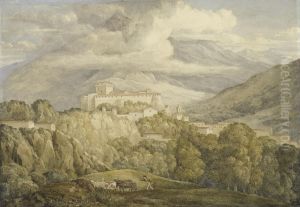 View Near Campitello In The Italian Alps by Joseph Michael Gandy