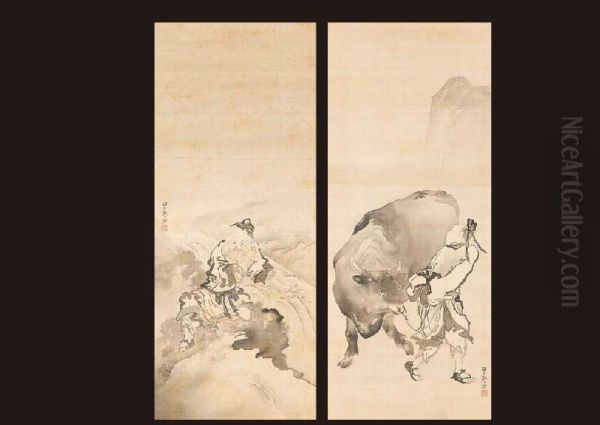 Cow And Old Wise Man - view 1