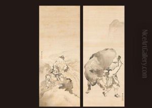 Cow And Old Wise Man by Kishi Koma Ganku