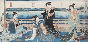 Balcon Sur La Sumida : Quatre Courtisanes D'une Maison
Celebre Composant Un Poeme. by Gantai