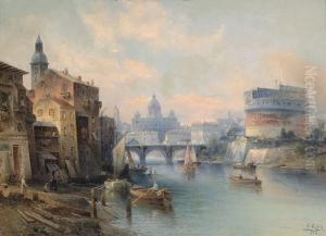 Capriccio City View Of Rome by C. Ganto