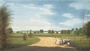 Resting Palanquin-bearers, Near The Guindy Palace by John Gantz
