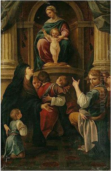 The Madonna And Child Adored By Santa Felicita And Her Sons - view 1