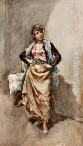 "retrato De Joven". by Manuel Garcia Hispaleto