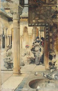 Tourists At The Alhambra by Jose Garcia Ramos