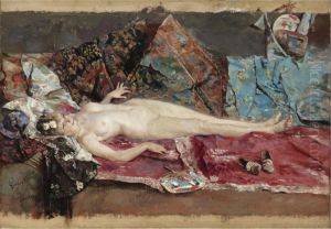Reclining Nude by Jose Garcia Ramos