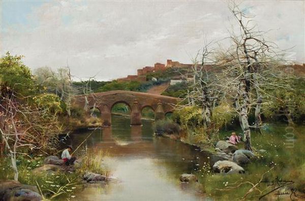 Fishing By A Bridge - view 1