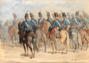 Scene Militaire by Auguste Gardainer