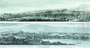 Vue
De La Ville De Geneve Du Cote Du Septentrion Et Vue De La Ville De
Geneve Du Cote Du Midy, by Robert Gardelle