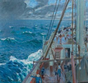 Paquebot Dans La Mousson, Ocean Indien by Du Raoul Gardier