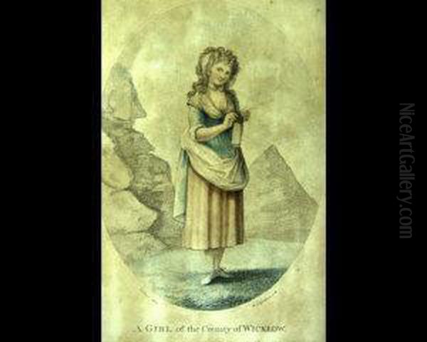 Young Girl In A Classical Landscape - view 1