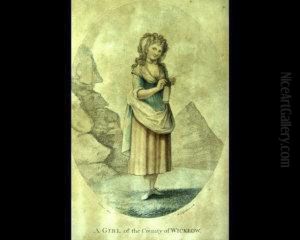 Young Girl In A Classical Landscape by William Nelson Gardiner