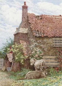 Donkeys Resting In The Sun by William Biscombe Gardner