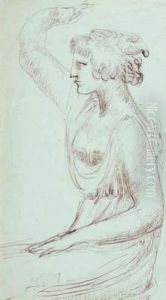 Jeune Femme De Profil En Tunique by Pablo Gargallo
