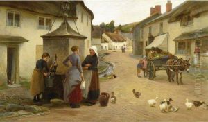 Village Gossips In Beer, South Devon