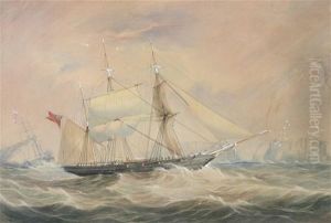 Ship At Sea by Frederick Garling