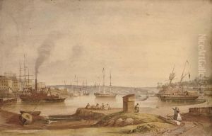 Sydney Cove From The New Circular Quay Looking North by Frederick Garling
