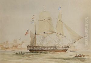 The Barque "ann" Bound For Calcutta, Off Millers Point, Sydney, 13th August 1845