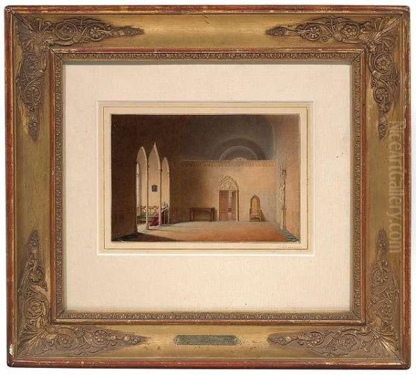 Interior With A Lady Playing Lute. - view 1