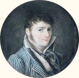 Portrait D'homme A La Redingote Rayee Bleue by Auguste Simon Garneray