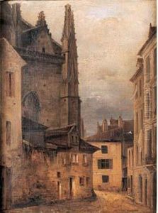 Vue D'une Ville De Province by Hippolyte Garneray