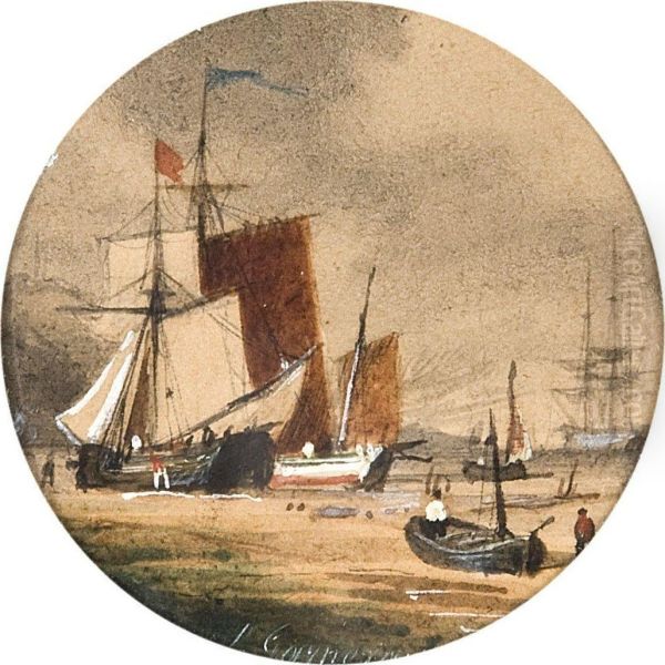Bateau Sur Une Plage Et Bateaux Dans Une Lagune - view 1