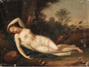 Bacchante Resting In A Landscape