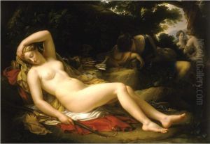 Diana And Her Nymphs by Etienne-Barthelemy Garnier