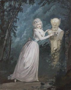Portrait Presume De Madame Dugazon Dans Le Role De Nina by Michel Garnier