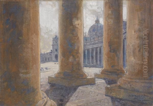 La Colonnade De Saint-pierre De Rome - view 1