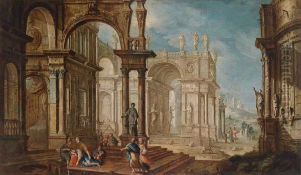 Capriccio Architettonico Con Figure - view 1