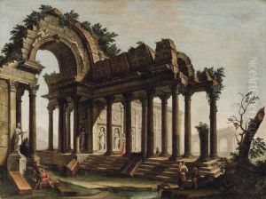 Rovine Di Architetture Classiche Con Figure