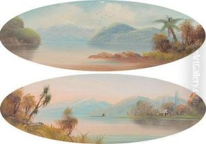 New Zealand Lake Scenes by Edmund Henry Garrett