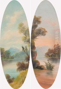 New Zealand Lake Scenes by Edmund Henry Garrett