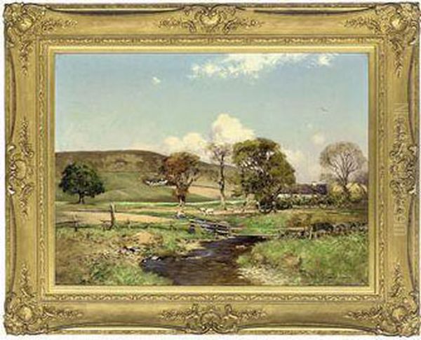 Cattle By A Stream - view 1