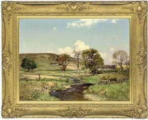 Cattle By A Stream by William Arthur Garrick