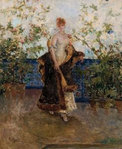 Dama En Un Jardin Dama En Un Jardin