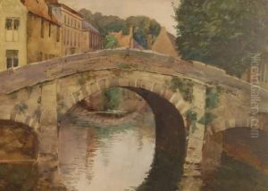 Old Stone Bridge Over A River by Oswald Garside
