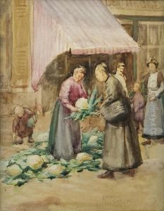 La Marchande Des Choufleur by Norman Garstin