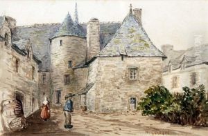 Brittany Village by Norman Garstin