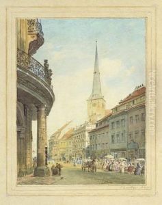 Poststrasse Mit Dem Ephraim-palais (berlin) by Eduard Gartner