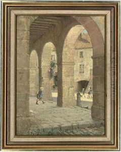 School Time In Noyers by Thomas Bowman Garvie