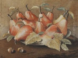 A Still Life With Pears And Hazelnuts