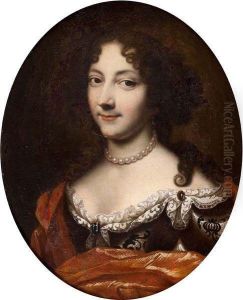 Portrait De Jeune Femme Au Collier En Buste by Henri Gascard