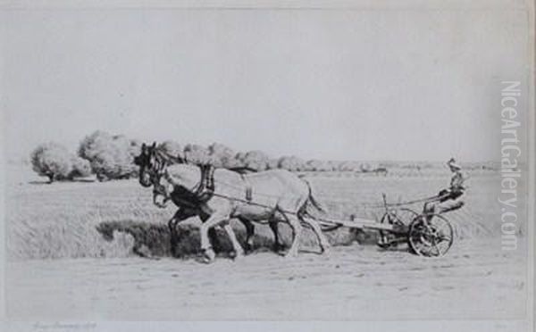 Working Horses At Harvest - view 1