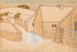 Winter Street Scene by Arthur Joseph Gaskin