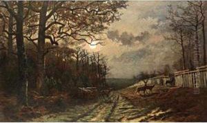 Lisiere De Foret,le Bornage A Barbizon by Jean-Baptiste-Georges Gassies