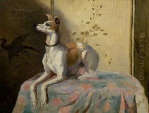 Greyhound And Japanese Screen