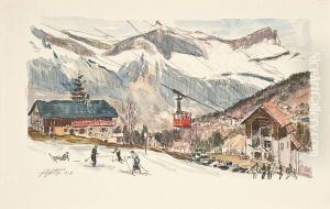 Station De Ski Avec Telepherique by Pierre Gatier
